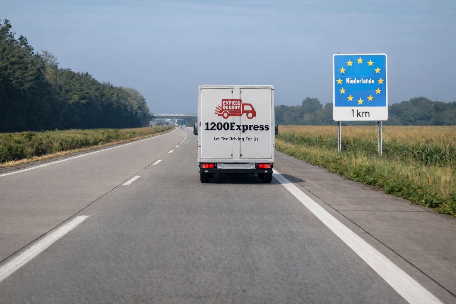 Vrachtwagen op de snelweg